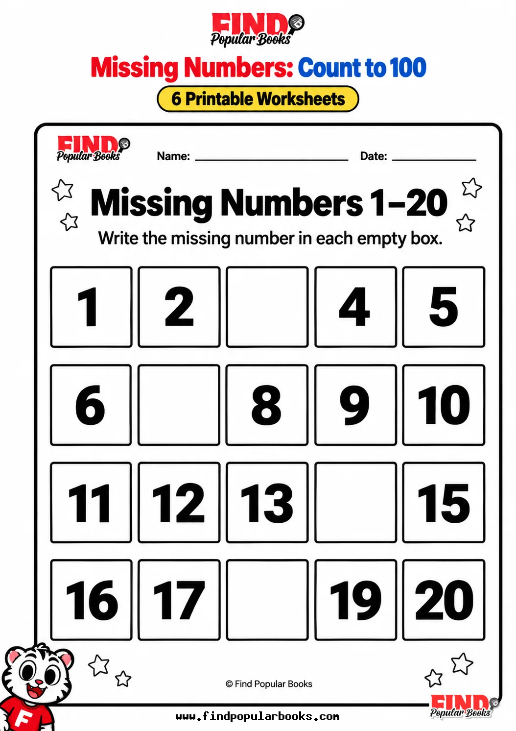 Missing Numbers: Count to 100
