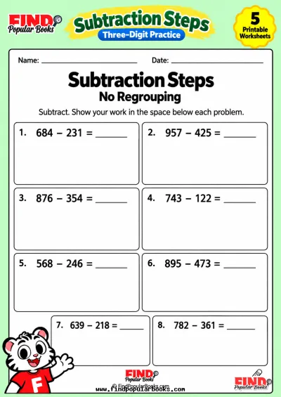 Subtraction Steps: Three-Digit Practice
