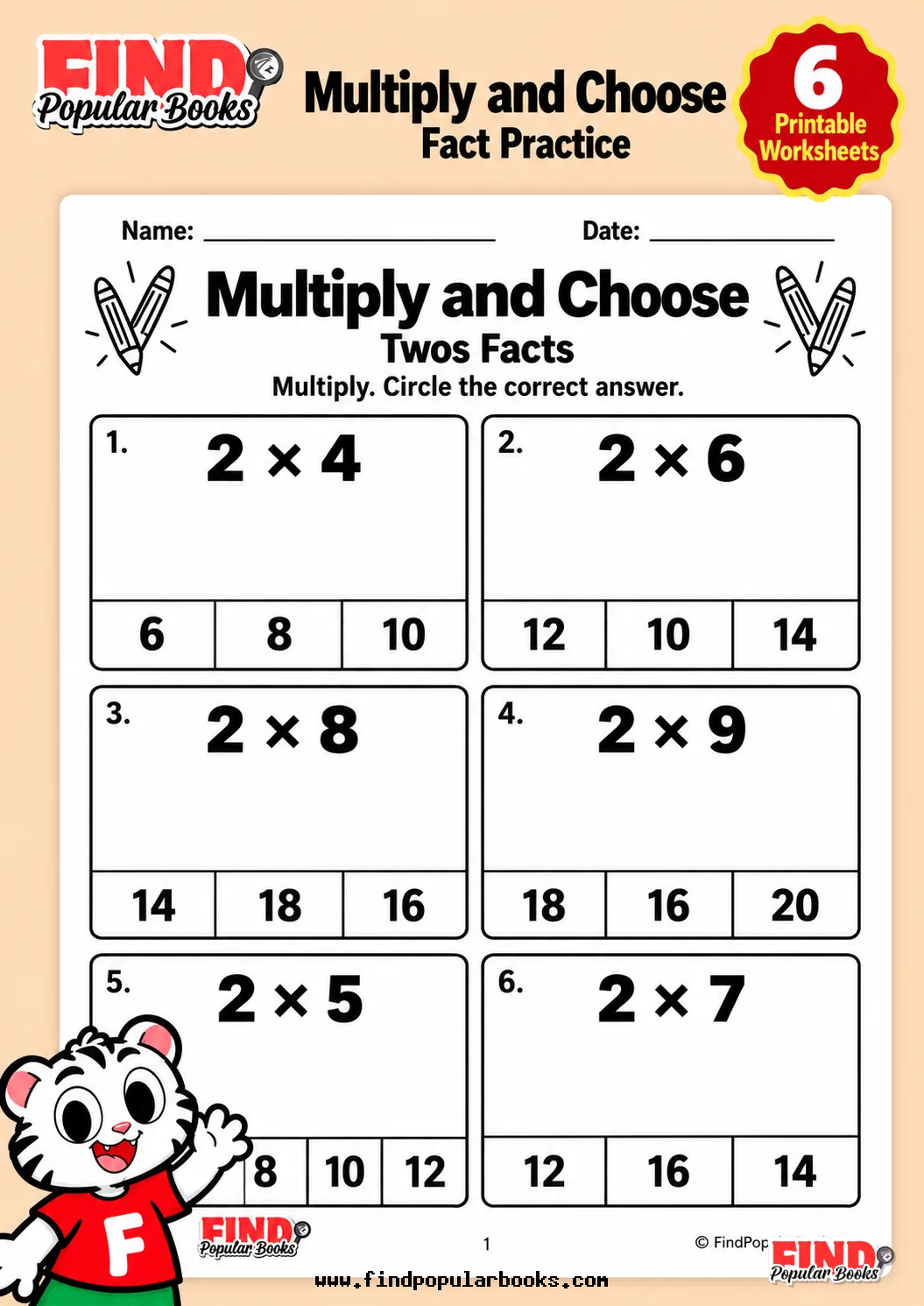 Multiply and Choose: Fact Practice