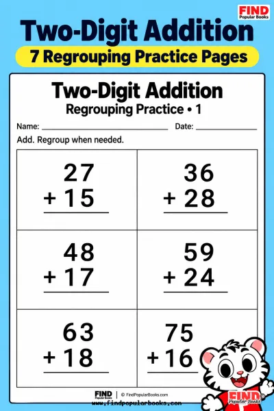 Two-Digit Addition: Regrouping Practice