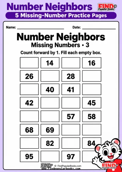 Number Neighbors: Missing Numbers to 99