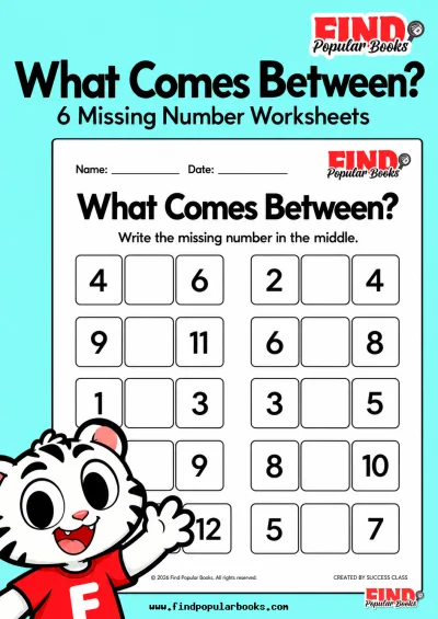 What Comes Between? | 6 Missing Number Worksheets