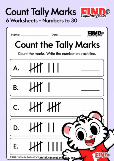 Count Tally Marks | 6 Counting Worksheets to 30