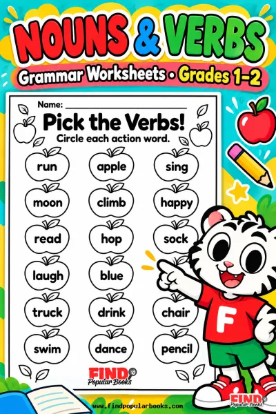 Nouns and Verbs Worksheets | 9 Grammar Activities for Grades 1–2
