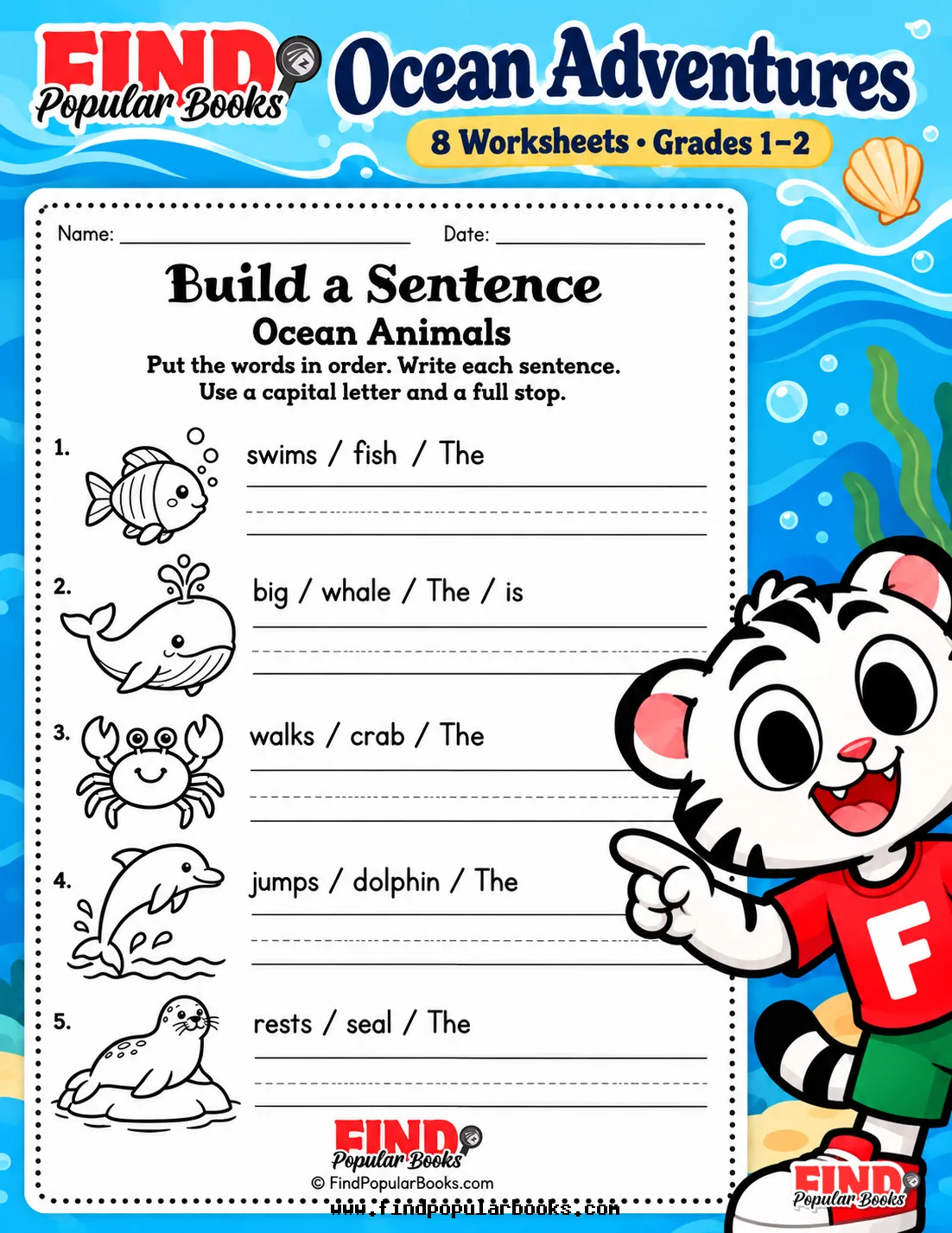 Build a Sentence: Ocean Adventures