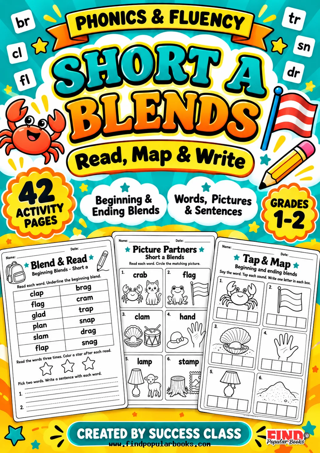 Short A Blends Worksheets | Beginning & Ending Blends, Phonics & Fluency