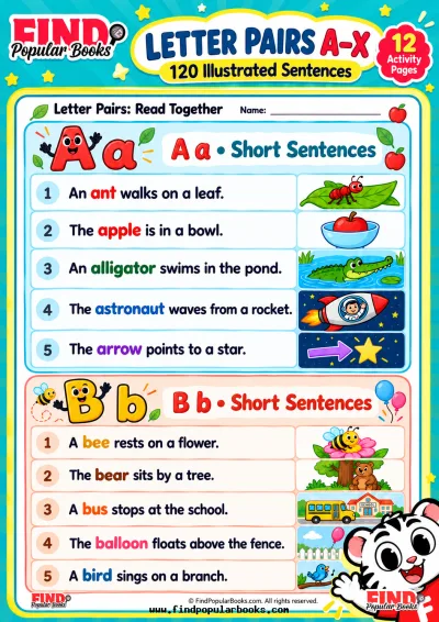 Letter Pairs A–X: 120 Illustrated Sentences