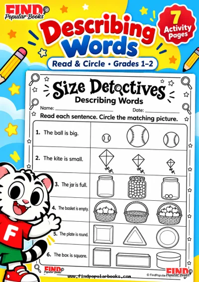 Describing Words: Read and Circle Adjective Worksheets