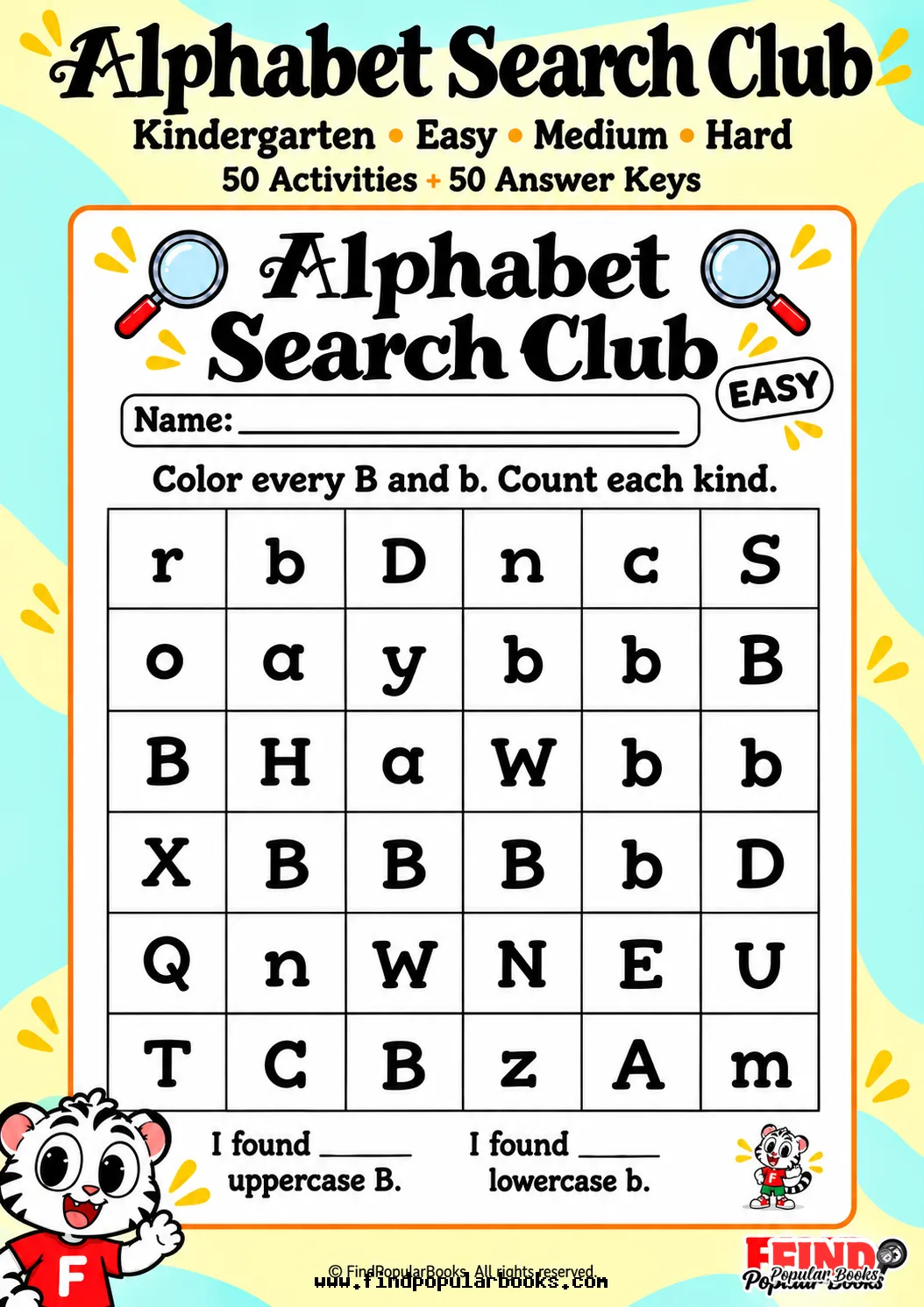 Alphabet Search Club: Easy, Medium & Hard Letter Hunts