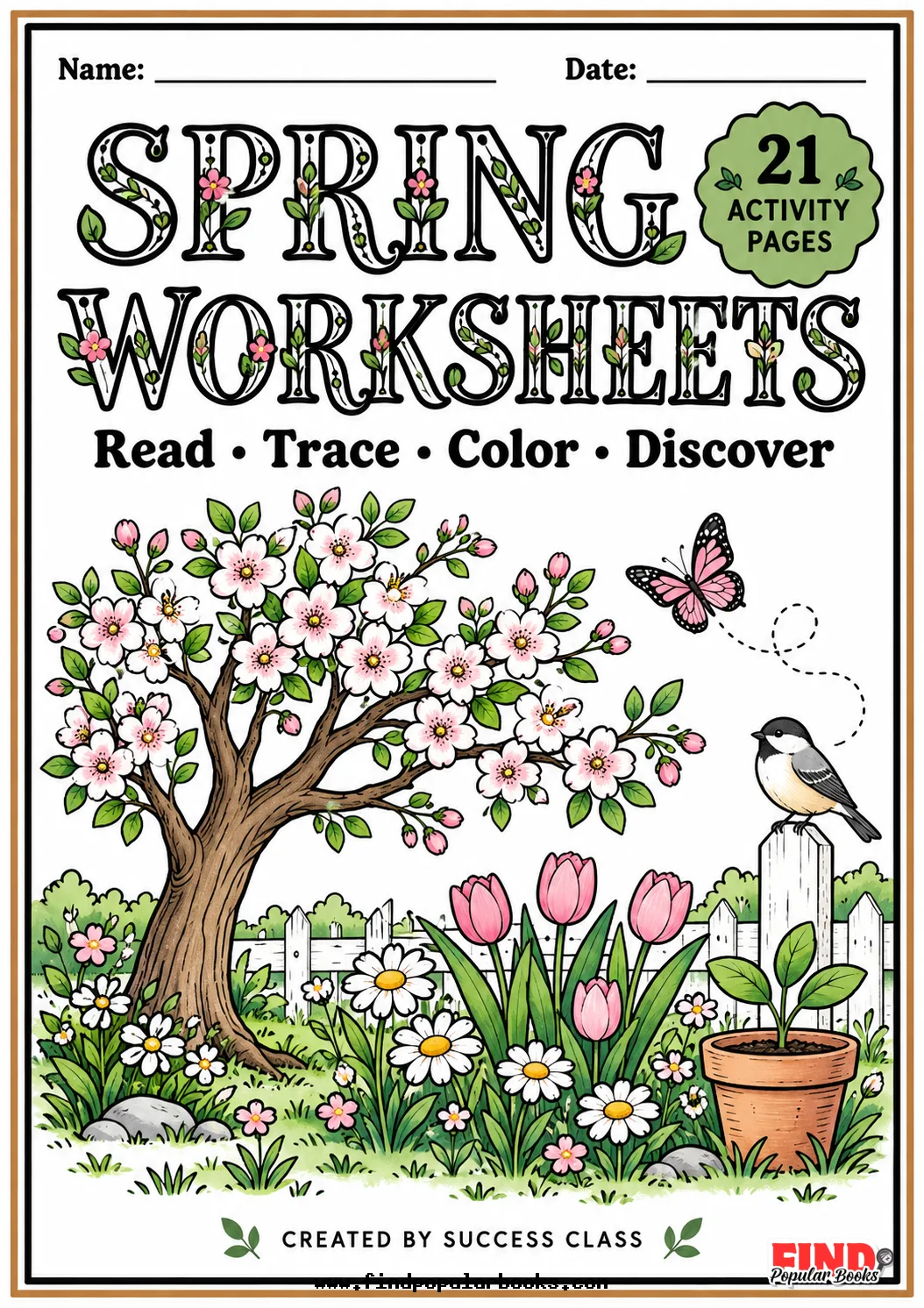 Spring Worksheets 1st Grade | Reading Comprehension, Tracing & Coloring