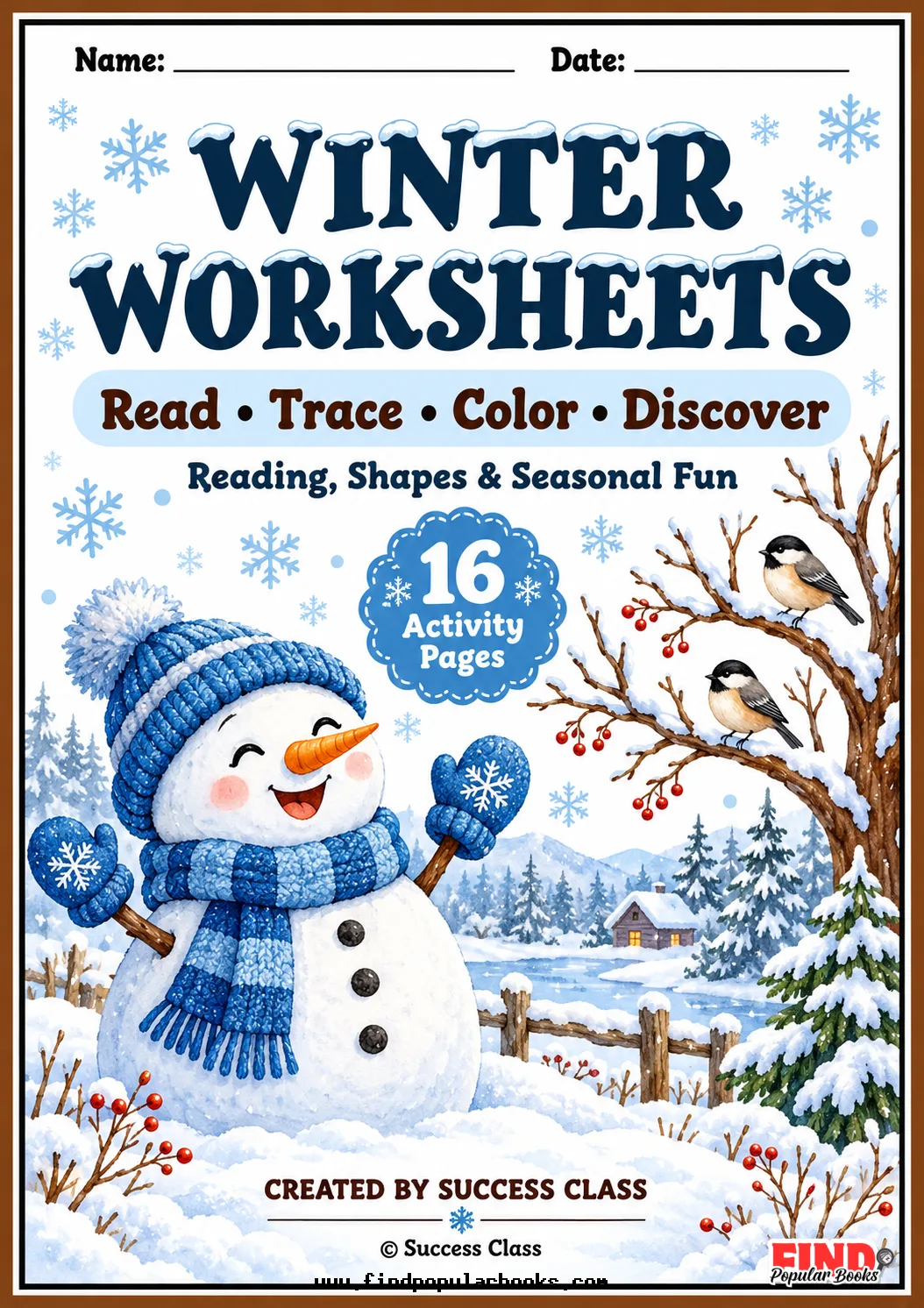 Winter Worksheets 1st Grade | Reading Comprehension, Tracing & Coloring