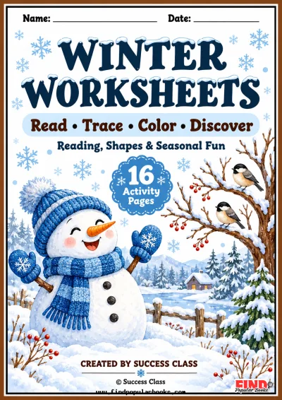 Winter Worksheets 1st Grade | Reading Comprehension, Tracing & Coloring