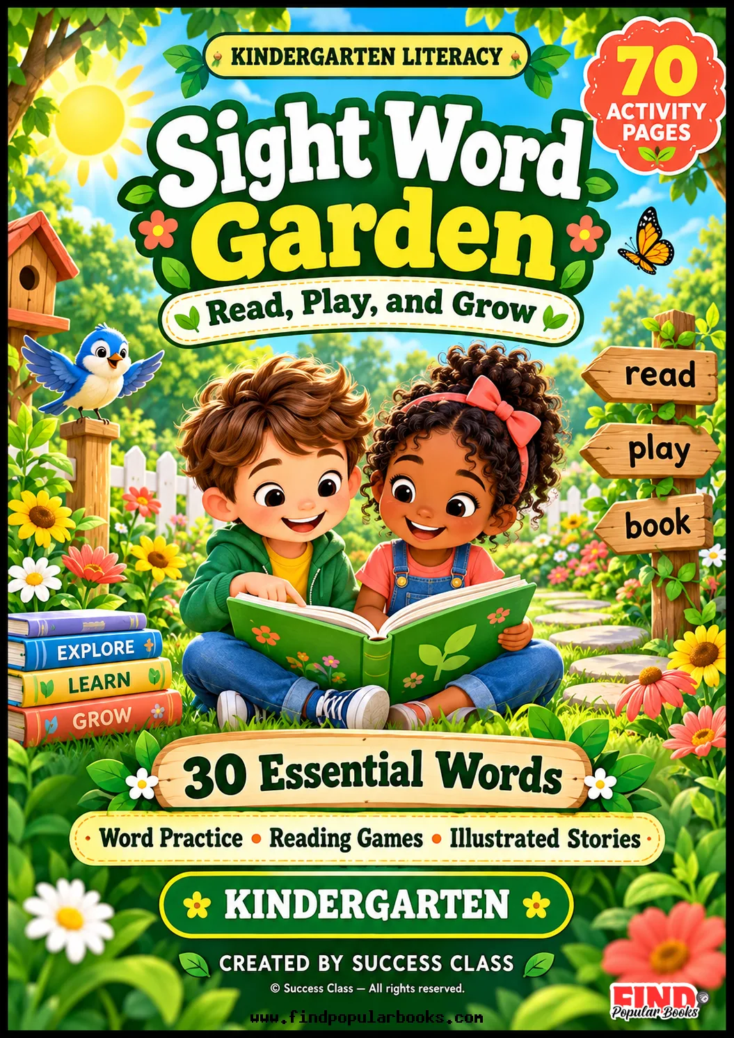 Kindergarten Sight Word Worksheets | 30 Words, Reading Games & Stories | 70 Pages