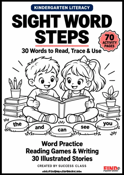 Sight Word Worksheets Kindergarten | 30 Words, Stories & Games | 70 Pages