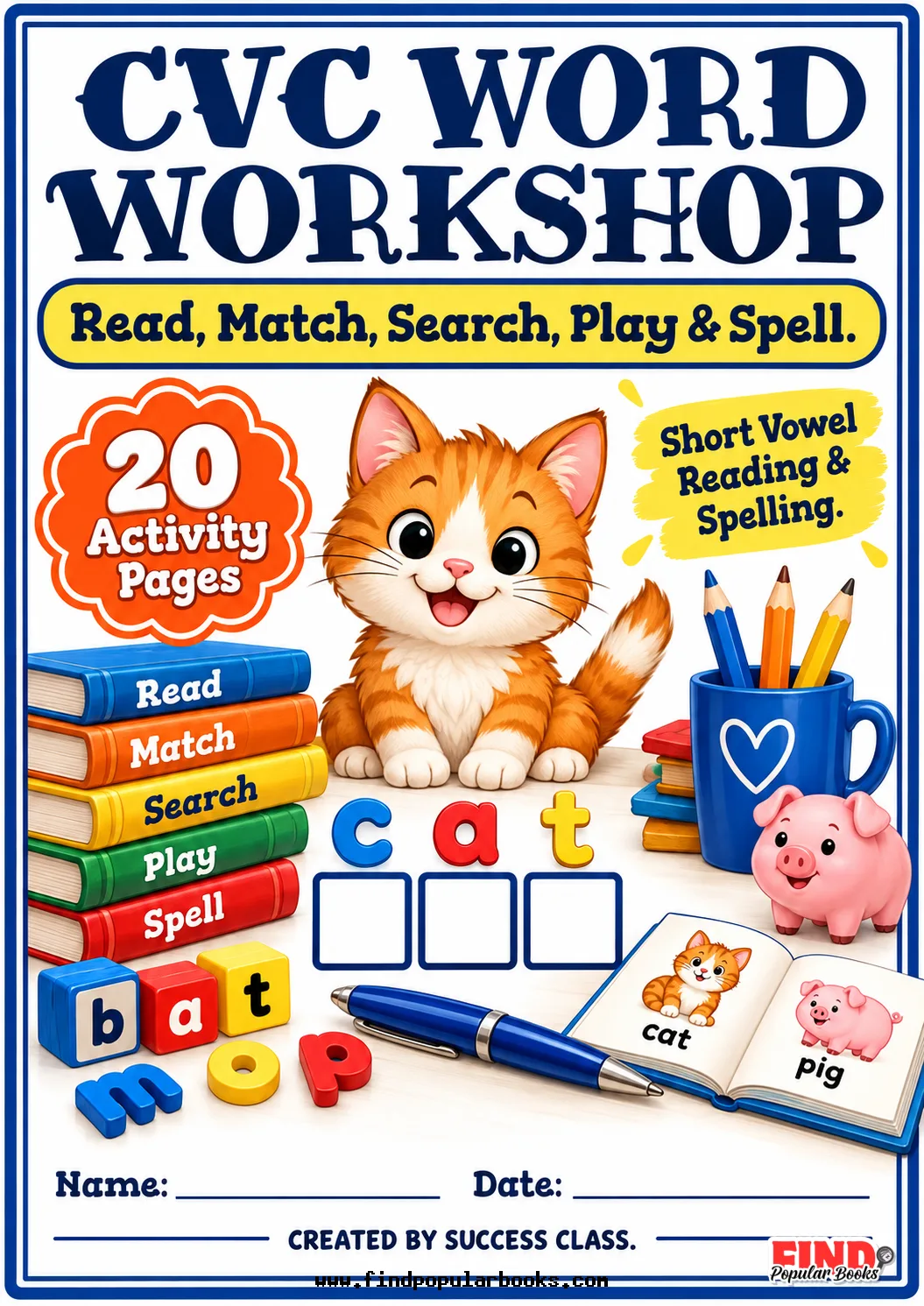 CVC Words Worksheets | Short Vowel Phonics, Reading & Spelling Activities