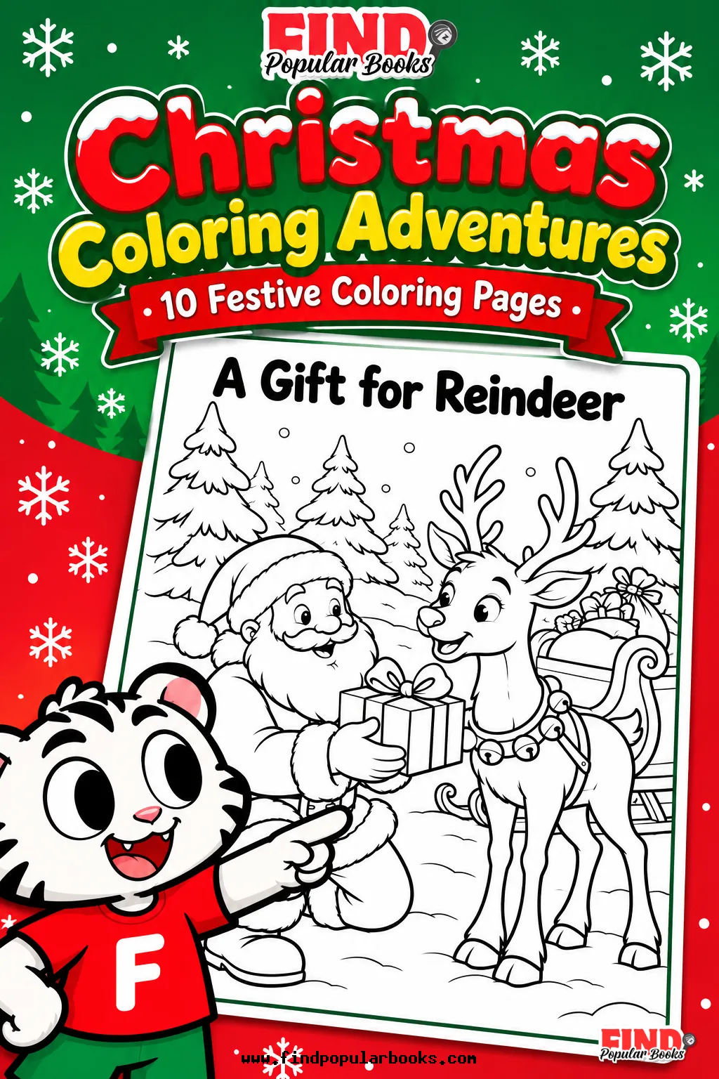 Christmas Coloring Adventures: 10 Festive Coloring Pages