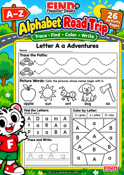 Alphabet A–Z Worksheets | Tracing, Letter Hunts & Picture Practice
