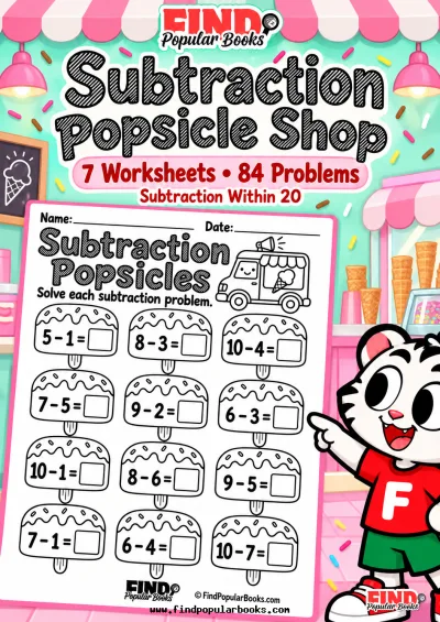 Subtraction Popsicle Shop: 84 Subtraction Facts Within 20