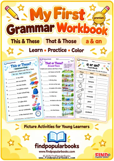 Premium My First Grammar Workbook  | This/These, That/Those, and A/An Activities