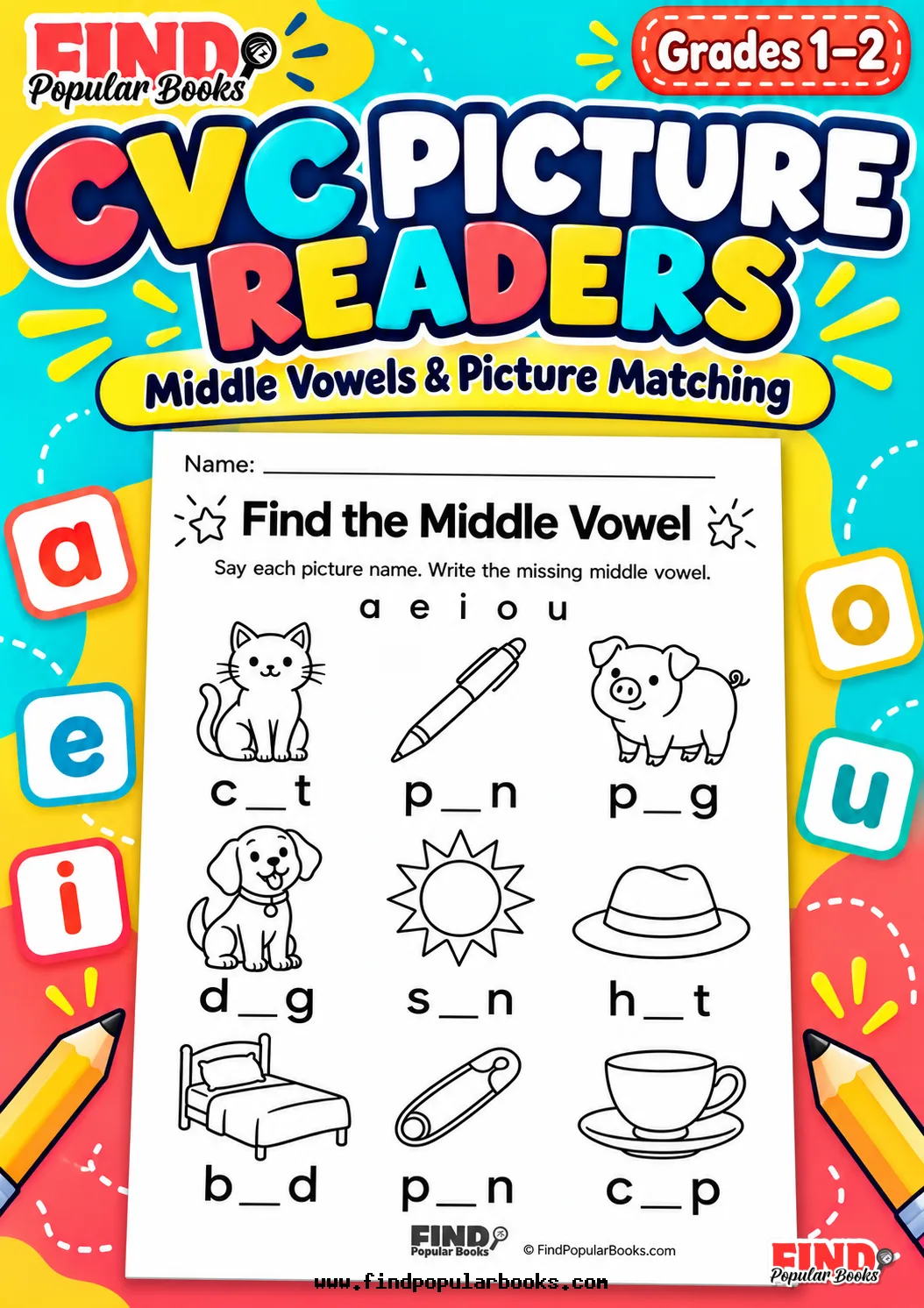CVC Picture Readers: Middle Vowels and Picture Matching