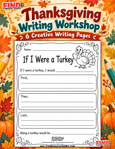 Thanksgiving Writing Worksheets: Harvest History, Turkey Stories & Gratitude