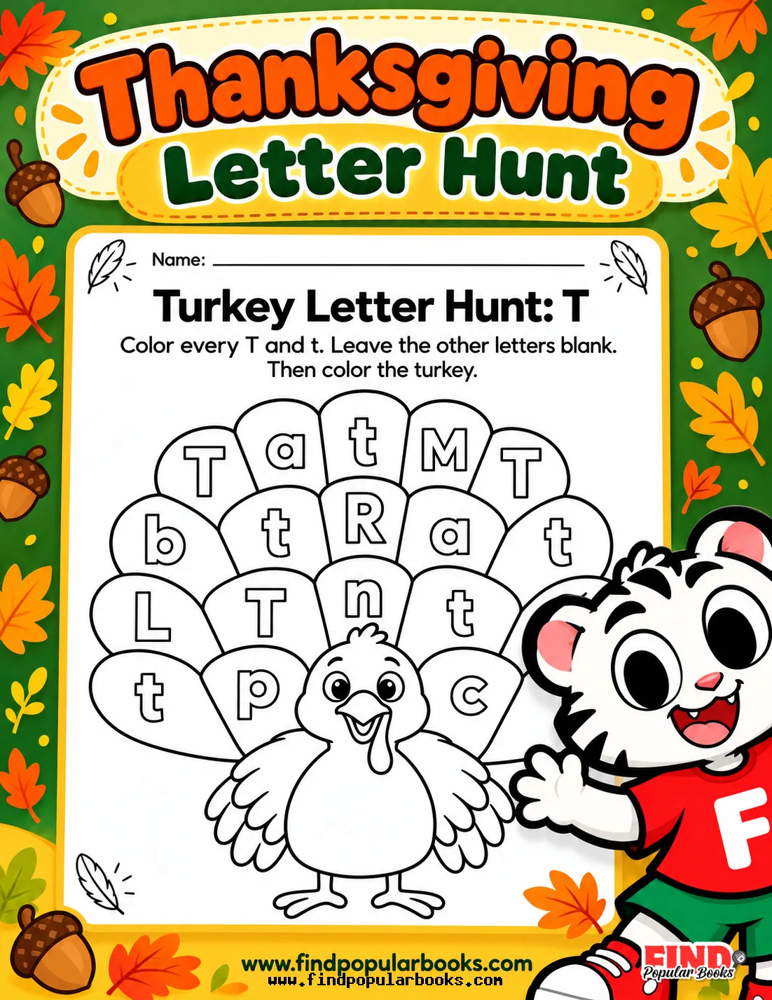 Thanksgiving Letter Hunt and Alphabet Activities