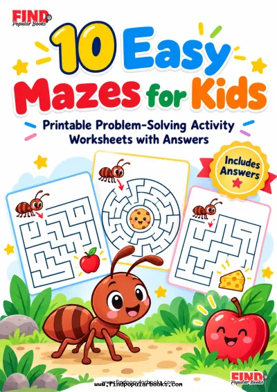 10 Easy Mazes for Kids with answers | Printable Problem-Solving Activity Worksheets