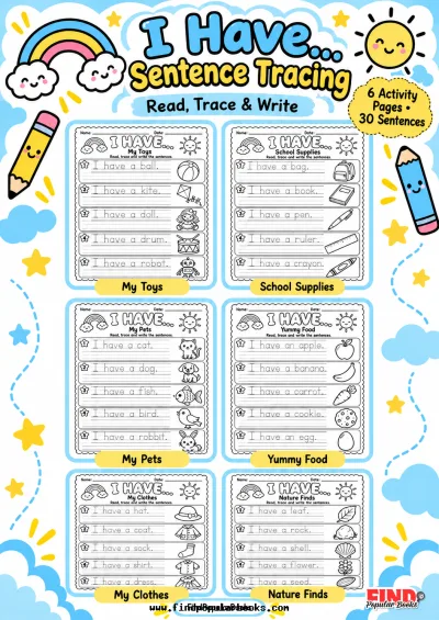 I Have Sentence Tracing Worksheets: 6 Printable Themes