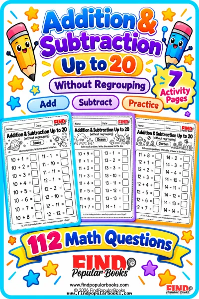 Addition and Subtraction Up to 20: 7 No-Regrouping Worksheets