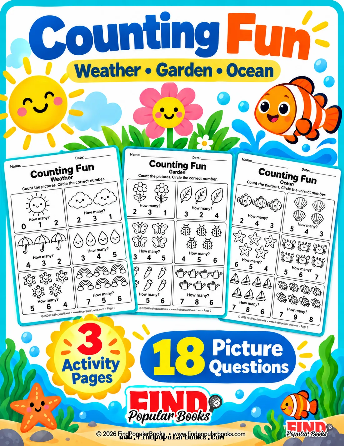 Counting Fun: 3 Picture Counting Worksheets