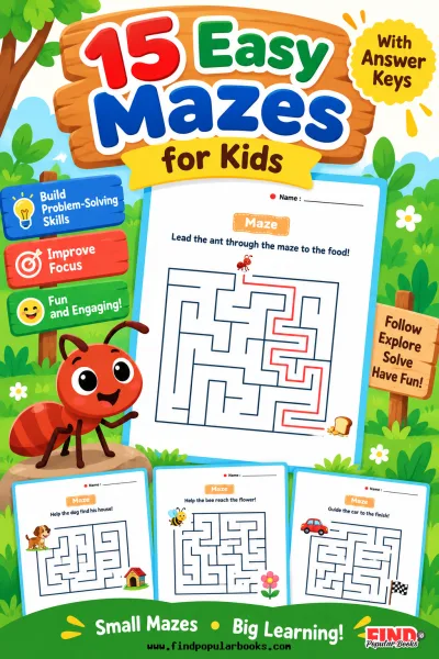 15 Easy Mazes for Kids | Printable Problem-Solving Activity Worksheets