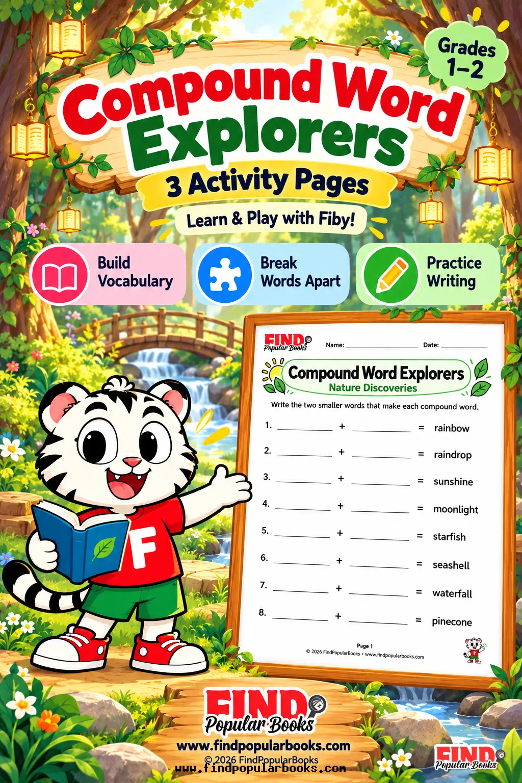 Compound Word Explorers: 3 Printable Vocabulary Worksheets