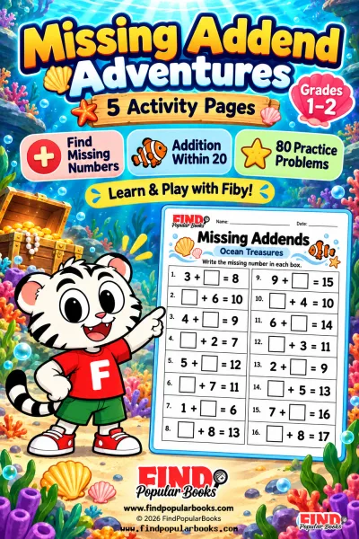 Missing Addend Adventures: 5 Printable Addition Worksheets