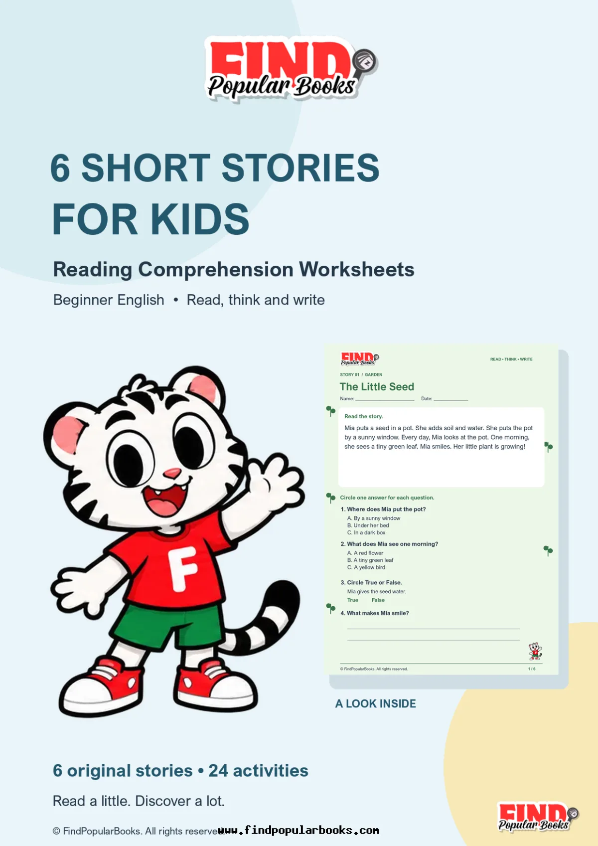6 Short Stories for Kids | Reading Comprehension Worksheets