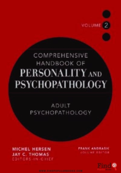 Download COMPREHENSIVE HANDBOOK OF PERSONALITY AND PSYCHOPATHOLOGY.  PDF or Ebook ePub For Free with Find Popular Books 