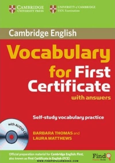 Download Cambridge Vocabulary For First Certificate With AUDIO  PDF or Ebook ePub For Free with Find Popular Books 