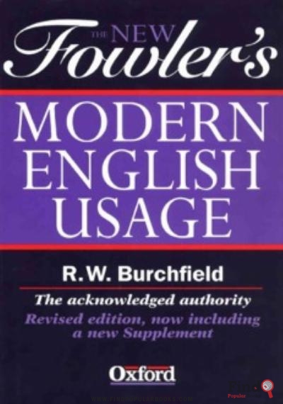 Download The New Fowler's Modern English Usage, Revised Edition PDF or Ebook ePub For Free with Find Popular Books 
