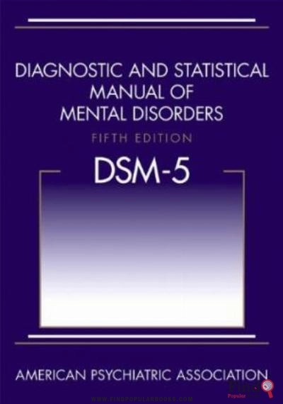 Download Diagnostic And Statistical Manual Of Mental Disorders, 5th Edition: DSM 5 PDF or Ebook ePub For Free with Find Popular Books 