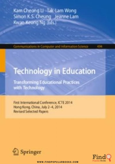 Download Technology In Education. Transforming Educational Practices With Technology PDF or Ebook ePub For Free with Find Popular Books 
