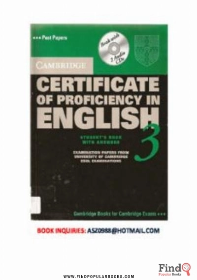 Download Cambridge Certificate Of Proficiency In English 3 Student's Book PDF or Ebook ePub For Free with Find Popular Books 