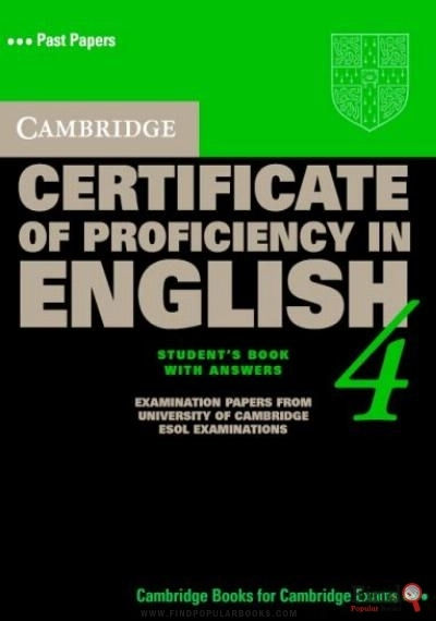 Download Cambridge Certificate Of Proficiency In English 4 Student's Book With Answers PDF or Ebook ePub For Free with Find Popular Books 