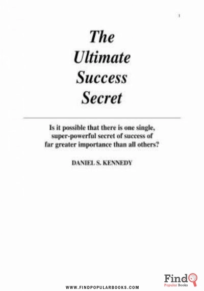 Download The Success Secret PDF or Ebook ePub For Free with Find Popular Books 