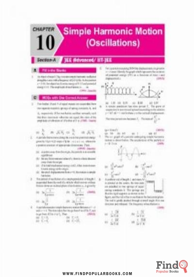 Download SHM Simple Harmonic Motion And Oscillations IIT JEE Chapterwise Solution 1978 To 2017 AIEEE IIT JEE Main Included PDF or Ebook ePub For Free with Find Popular Books 