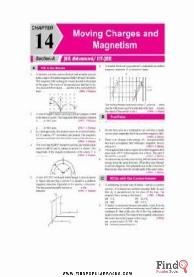 Download Moving Charges And Magnetism IIT JEE Chapterwise Solution 1978 To 2017 AIEEE IIT JEE Main Included PDF or Ebook ePub For Free with Find Popular Books 