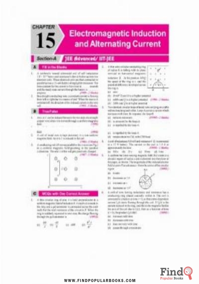 Download Electromagnetic Induction Alternating Current IIT JEE Chapter Wise Solution 1978 To 2017 AIEEE IIT JEE Main Included PDF or Ebook ePub For Free with Find Popular Books 