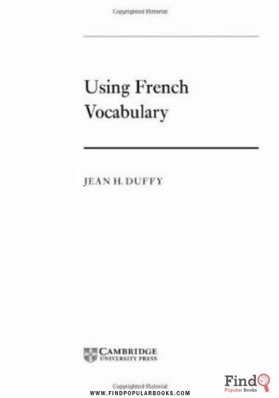 Download Using French Vocabulary PDF or Ebook ePub For Free with Find Popular Books 