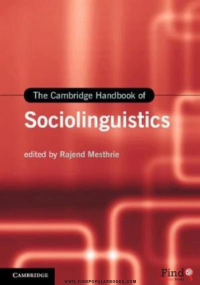 Download The Cambridge Handbook Of Sociolinguistics (Cambridge Handbooks In Language And Linguistics) PDF or Ebook ePub For Free with Find Popular Books 