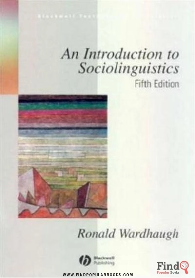 Download An Introduction To Sociolinguistics (Blackwell Textbooks In Linguistics) PDF or Ebook ePub For Free with Find Popular Books 