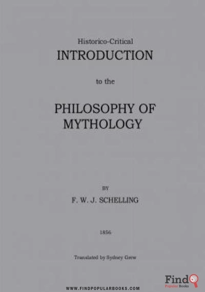 Download Historical Critical Introduction To The Philosophy Of Mythology PDF or Ebook ePub For Free with Find Popular Books 