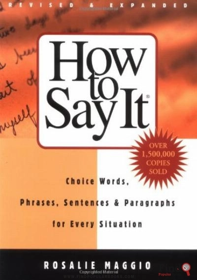 Download How To Say It PDF or Ebook ePub For Free with Find Popular Books 